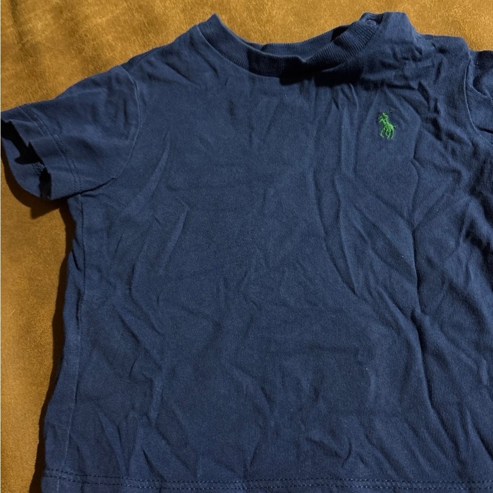 Polo by Ralph Lauren Kids Blue Tee with Green Emblem